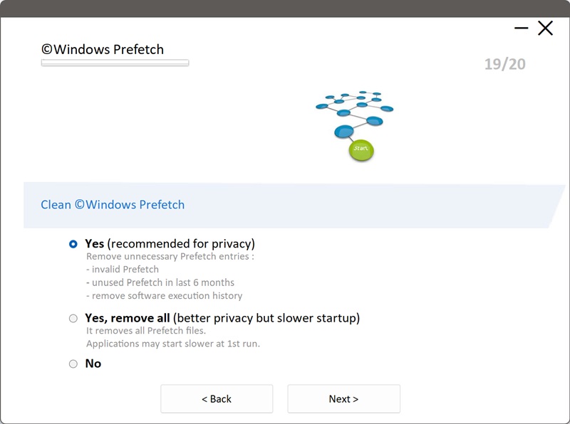 PrivaZer 的 Prefetch 選項